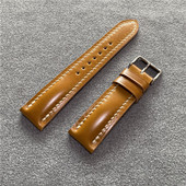 手表 真皮适用于水鬼多款 旧七月 手工订做日本新禧油染马臀皮表带