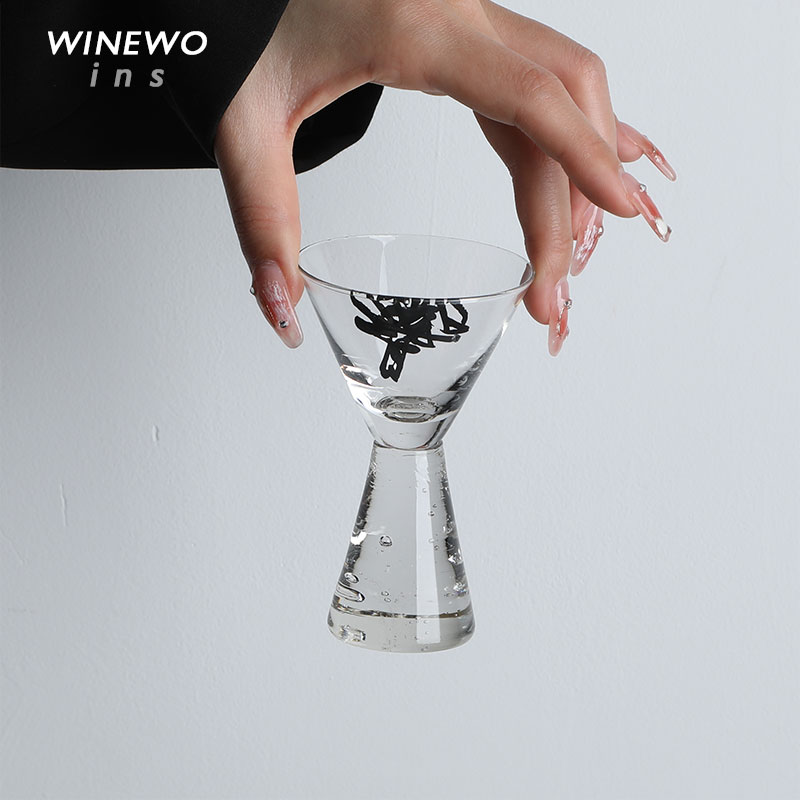 中古vintage酒杯高台小杯子水晶