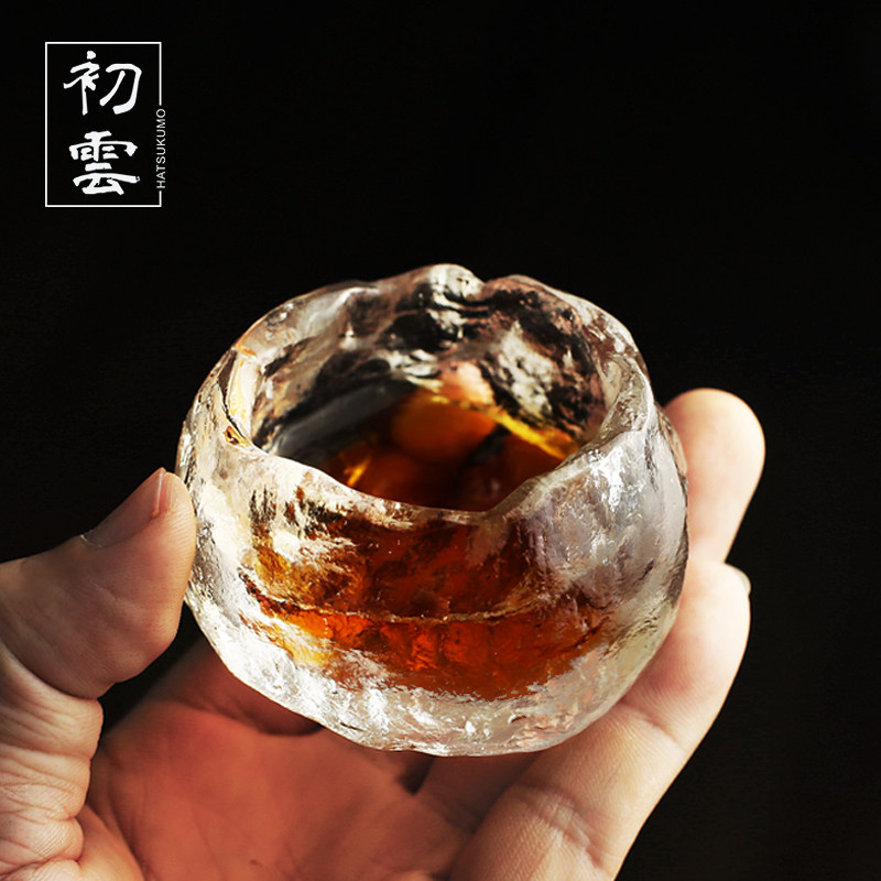 日式古法风酒杯江户硝子冰冻烧图片