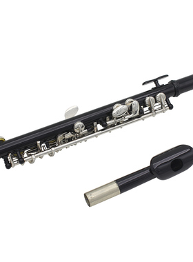 优质SLADE雷德短笛C调白铜管体黑色16孔加E键法式按键意大利垫片