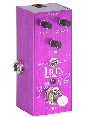 IRIN艾琳AN-12电吉他法兹效果器使用三级管制造失真尖锐的颗粒感