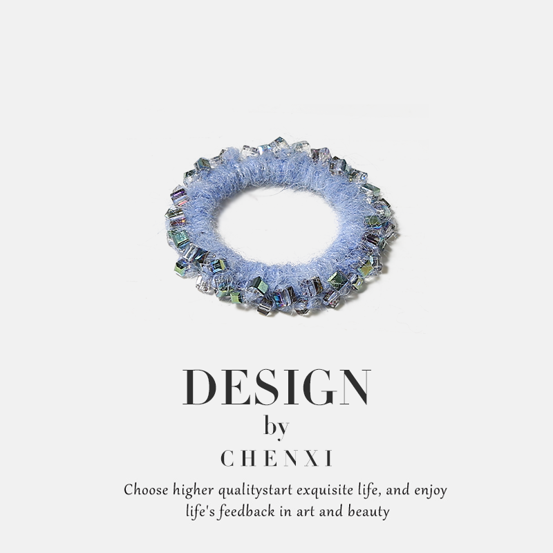 秋冬手工编织水晶毛线发圈女气质扎头发绳丸子头饰百搭耐用发饰,饰品/流行首饰/时尚饰品新,发饰,淘宝优惠券,粉丝福利购,淘宝优惠卷