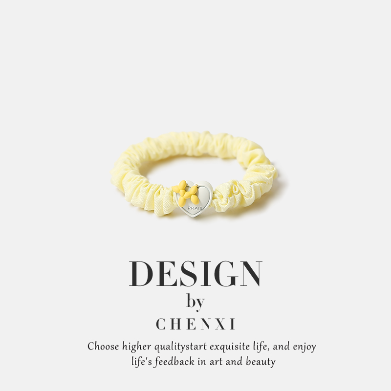 日韩小熊蝴蝶结小清新甜美狗狗发绳小肠圈扎丸子头不伤发皮筋发饰