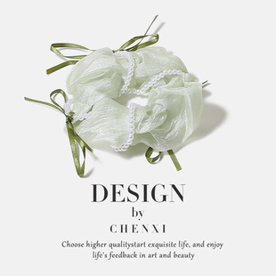 超仙蝴蝶结珍珠大肠发圈气质女高级感扎头发橡皮筋不伤发头绳发饰