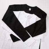 T恤男纯白色打底衫 250g重磅长袖 男女纯棉春秋白色内搭 买一送一