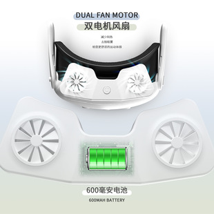 透气冰丝海绵Meta quest3风扇面罩加宽防汗皮革面罩遮光垫VR配件