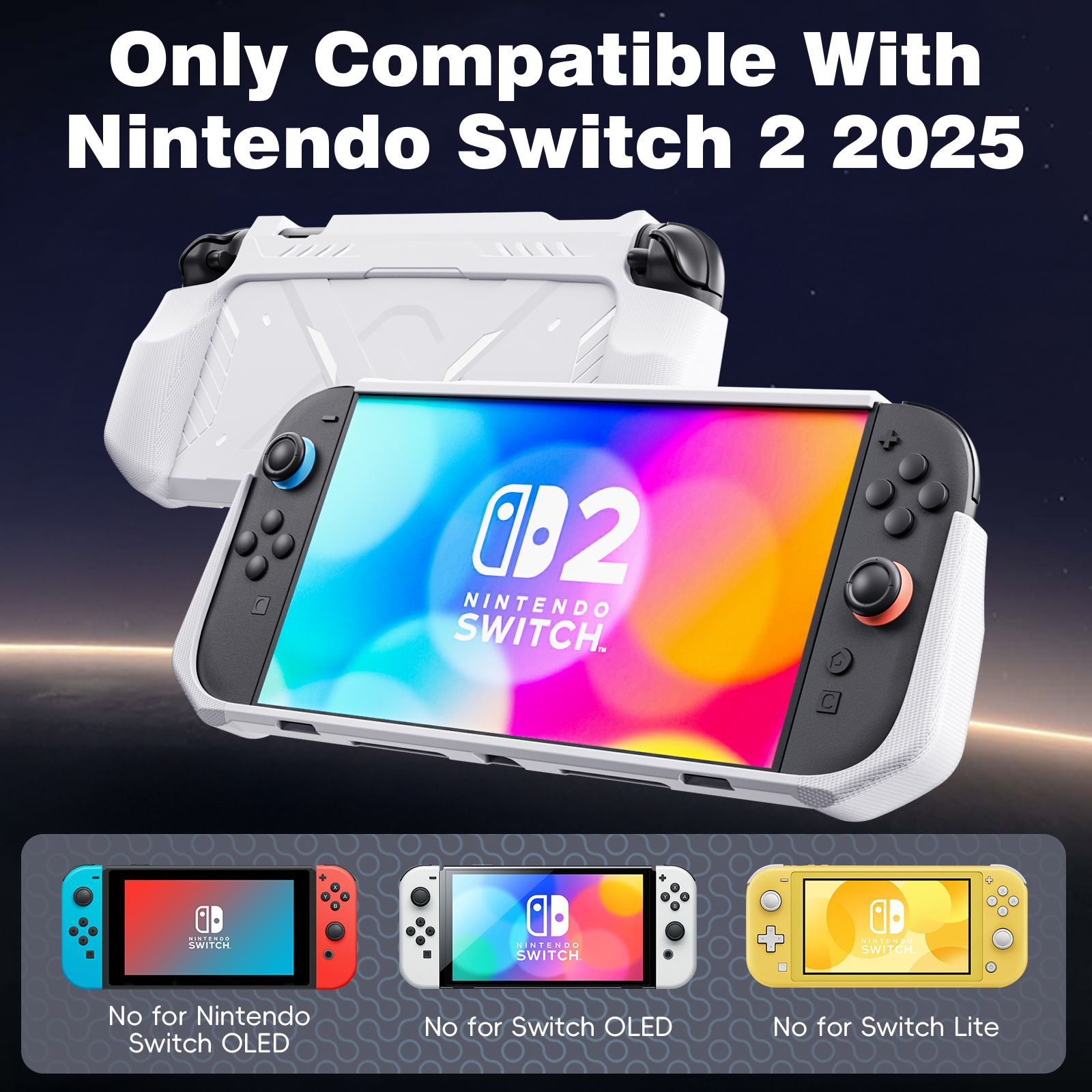 适用于SWITCH2游戏机保护壳NS2游戏机机甲风保护套TPU软底PC面盖