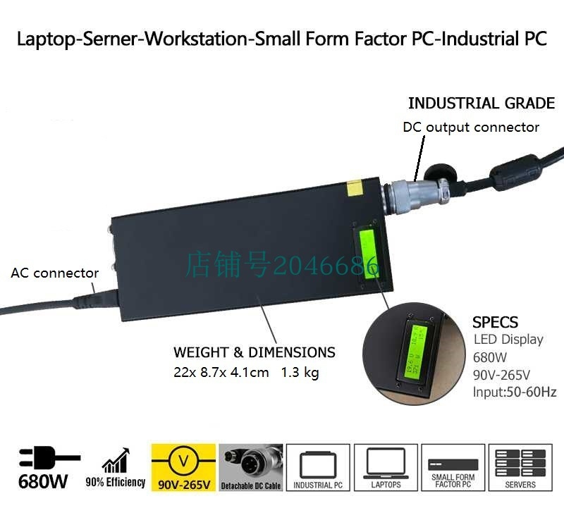 壹刻显卡坞适配器12v720w1000wadapter dual graphic card dock