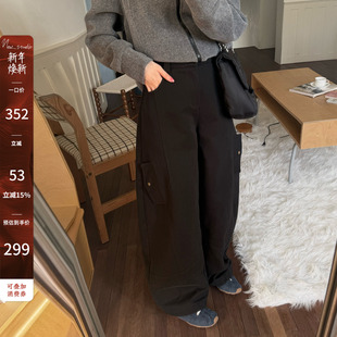 加绒减龄百搭工装 299 裤 磨毛绒弧线分割工装