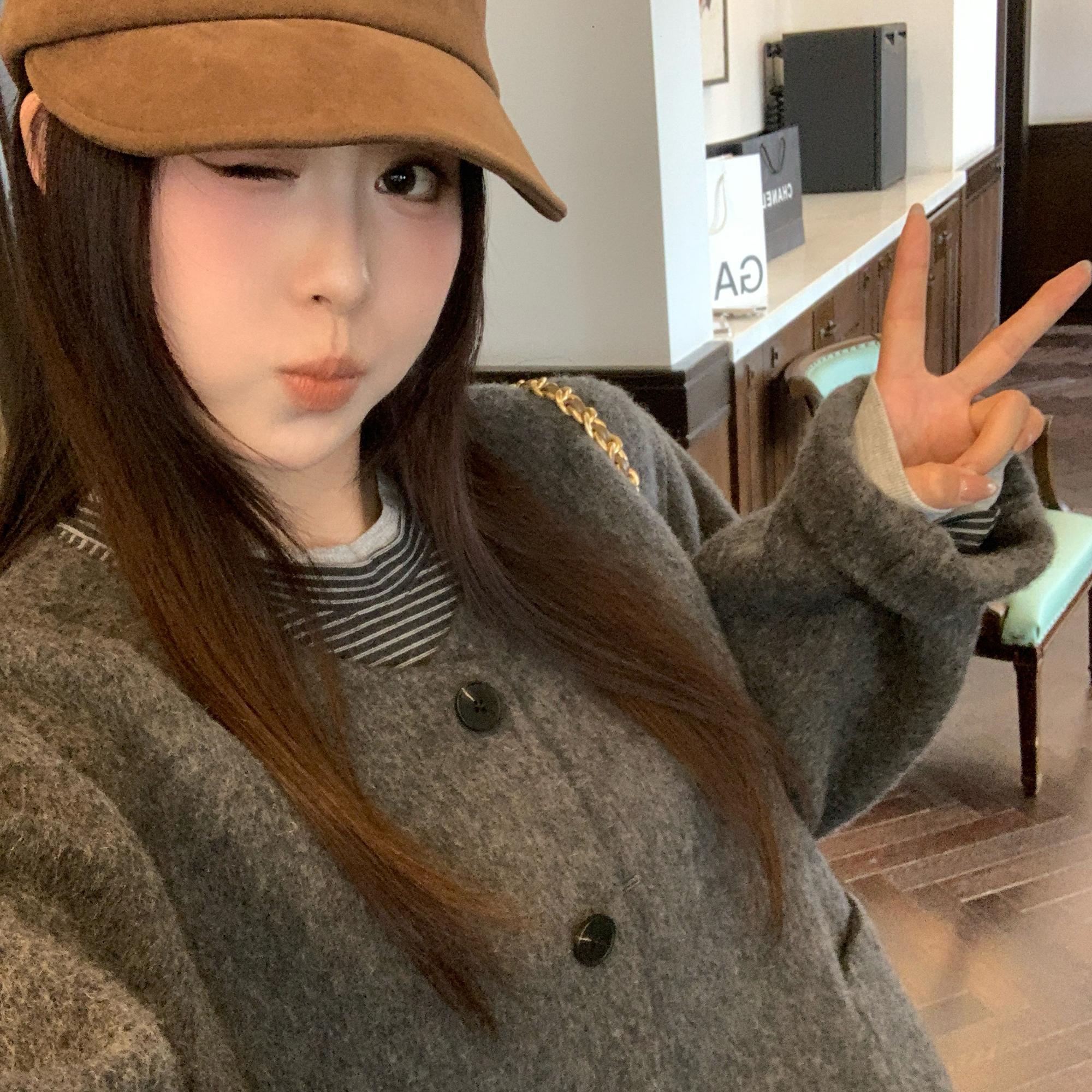 10/30 20:00PM【双面毛呢手工外套】休闲气质短款毛呢外套1