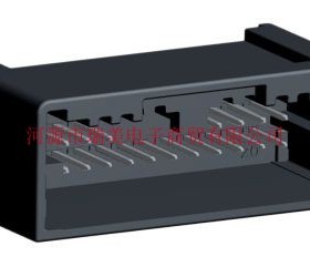 Molex莫仕Mini50汽车连接器2行20路通孔黑色公PCB管座34825-8200