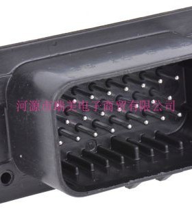 TE汽车连接器AMPSEAL公插23路3行PCB面板安装黑色776200-1