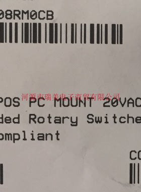 C&K编码式波段开关位置8P路CD08RM0CB