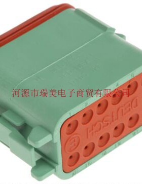 Deutsch德驰DT汽车连接器2行12路绿色公DT0612SC-CE06
