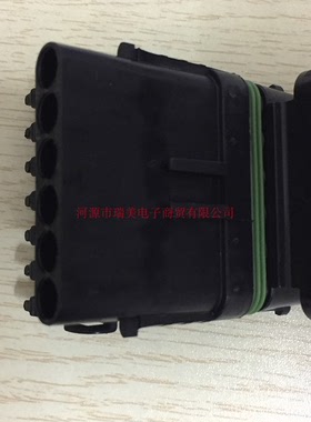 Delphi德尔福Weather-Pack汽车连接器电缆安装6路黑色公12010975