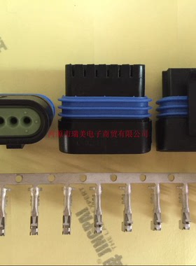 Delphi德尔福连接器Metri-Pack 150.2母6路黑色12162210