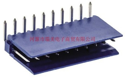 TE泰科PCB针座AMPMODU HE14连接器10路2.54MM节距直角1-281698-0