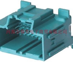 Molex莫仕STAC64汽车连接器2行20路通孔绿色公34691-0203