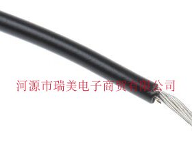瑞美电子UL1007线型电线线规18AWG黑色300V单芯100M长811-7617