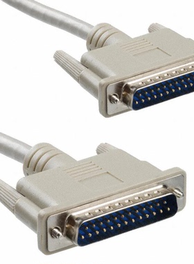 ASSMANN阿斯曼DB25串行电缆组件单股屏蔽圆形2米双公插头AK137-2