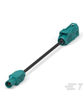 TE泰科1米Fakra公6G转Fakra母RG-174黑色插头2081377-3