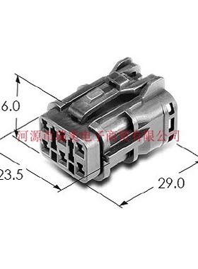 KET汽车连接器6.2MM节距黑色6极路MG610335-5
