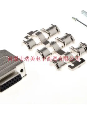 MH连接器套件15路D-Sub插座含电缆夹触点插件护罩MHDM15-DB15S-K