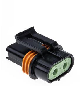 Delphi汽车连接器Metri-Pack 630母座2芯黑色12033769