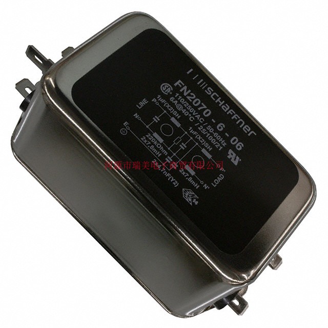 SCHAFFNER夏费纳6A 110V 250V 7.8mH电力线滤波器模块FN2070-6-06
