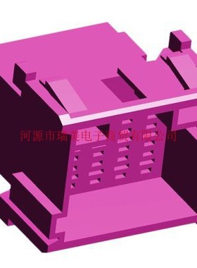 TE泰科Timer汽车连接器3行15路直插式安装紫色公外壳1-967628-1