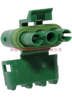 Delphi德尔福Weather-Pack汽车连接器3路电缆安装绿色公12020403