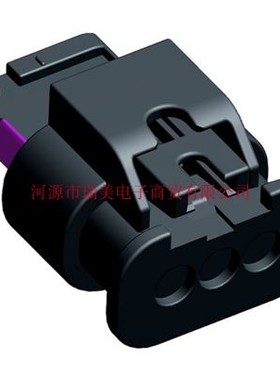 TE泰科MCON1.2汽车连接器3路直插式安装黑色母外壳1-1670917-1