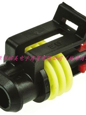 TE泰科AMP Superseal 1.5汽车连接器2路电缆安装黑色母插282080-1