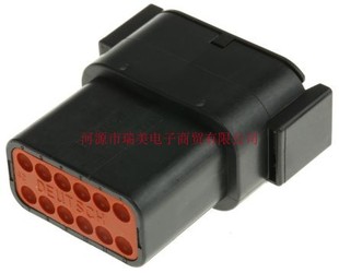 Deutsch德驰DTM汽车连接器2行12路黑色母DTM0412PB
