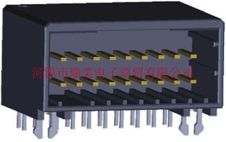 TE连接器PCB针座Dynamic 2000直角20路2.5MM节距1376137-1