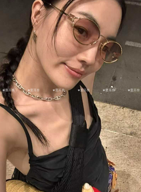 向日葵欧尼猪鼻子OT扣项链