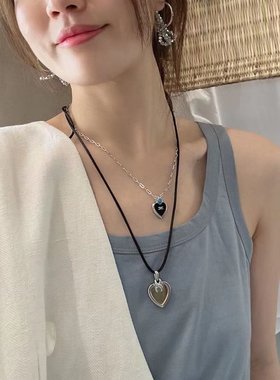 向日葵欧尼同款爱心项链