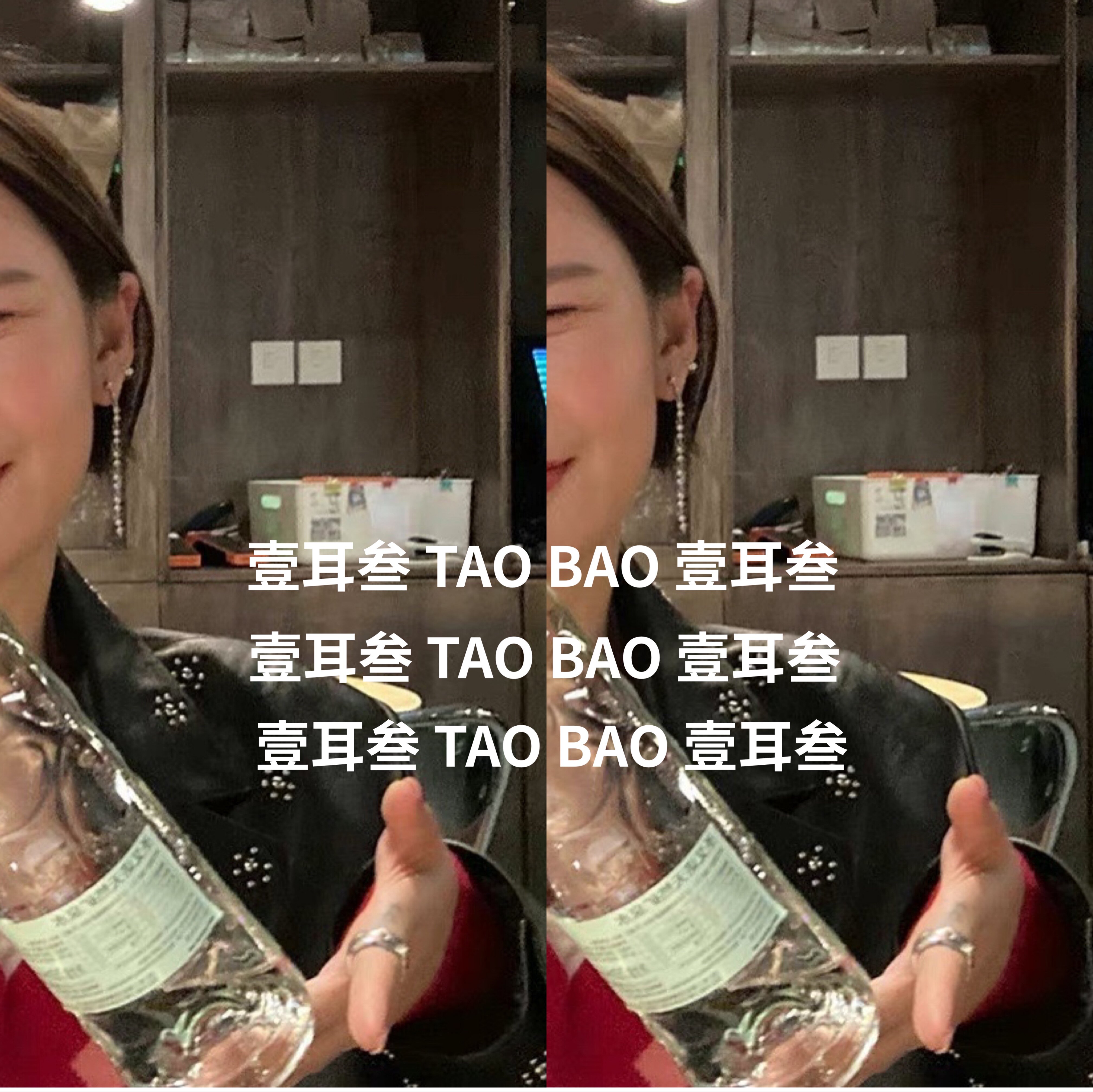 WXLSTUDIO 3周年吾小历人鱼的眼泪耳环超显脸瘦流苏满钻耳链