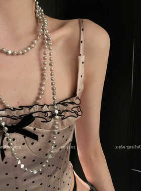 区区欧阳天然不规则灰珍珠项链