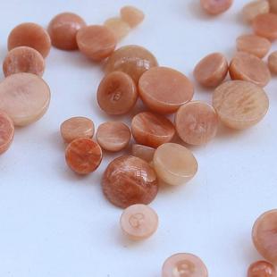 8mm半圆平底镶嵌裸石材料 天然太阳石半圆戒面 手工diy配件