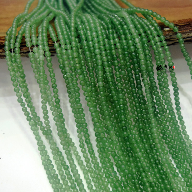 diy无优化绿东陵手链流苏散珠