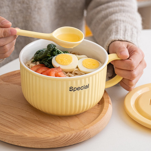 陶瓷奶黄陶瓷微波炉上班族泡面碗