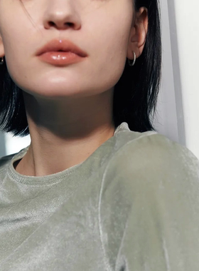 韩国代购ins小众verte925银仿钻镶嵌16mm耳环小红书博主angkm推荐