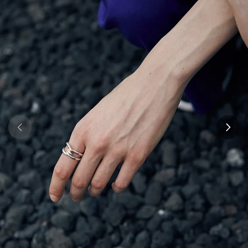 韩国verte小众925银戒指