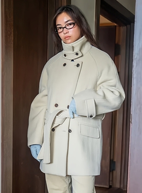 韩国代购TTUDEMENT小众品牌秋冬毛呢外套大衣小红书博主angkm推荐