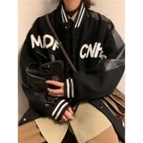 V1449-P63情侣装pu皮棒球服外套男士潮牌秋冬季新款美式高街夹克，男装夹克，星座1608