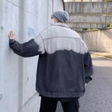 V1799-P58春季新款扎染拼色牛仔外套男宽松oversiza潮牌夹克，男装夹克，星座1608