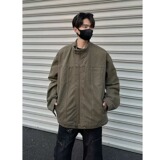 JX3558-P95春季新款复古重磅水洗哈灵顿外套立领设计感休闲夹克，男装夹克，星座1608