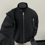 HY205-P68春季新款立领工装飞行夹克美式复古宽松拉链棒球服外套，男装夹克，星座1608