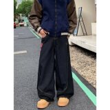 GJNZ7693-P53新款美式青少年弯刀牛仔裤宽松直筒阔腿裤，男装牛仔裤，星座1608